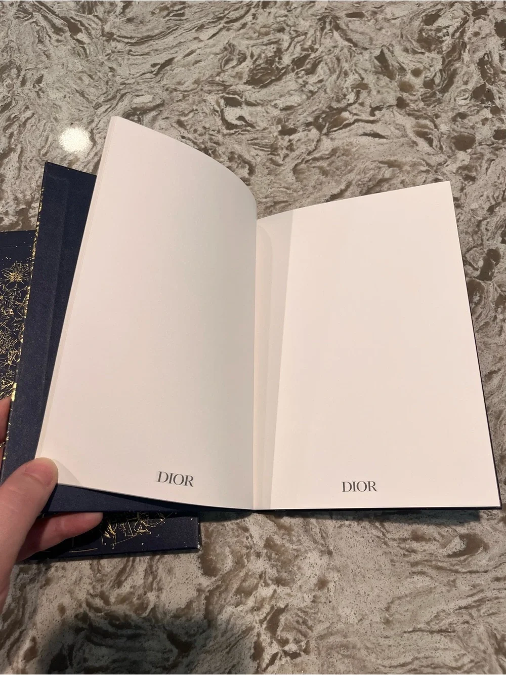 Dior Navy & Gold Floral Foil Notebook- LIMITED EDITION